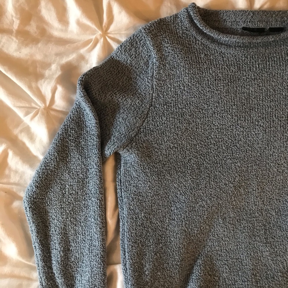 Blue sweater!